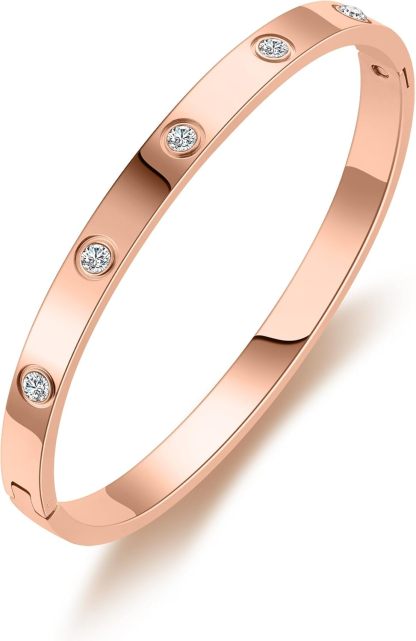 18K Gold-plated Bracelets for Women Friendship Love Bangle Bracelets