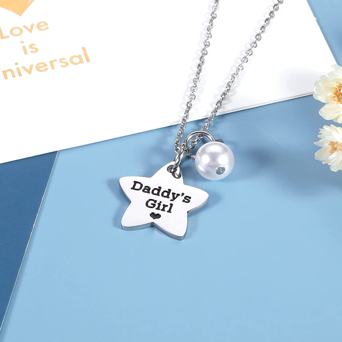 Father's Day Gift Father's Day Gift Father and Daughter Necklace Keychain-Engravingift