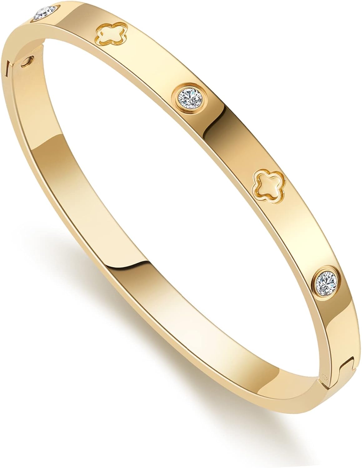 18K Gold-plated Bracelets for Women Friendship Love Bangle Bracelets
