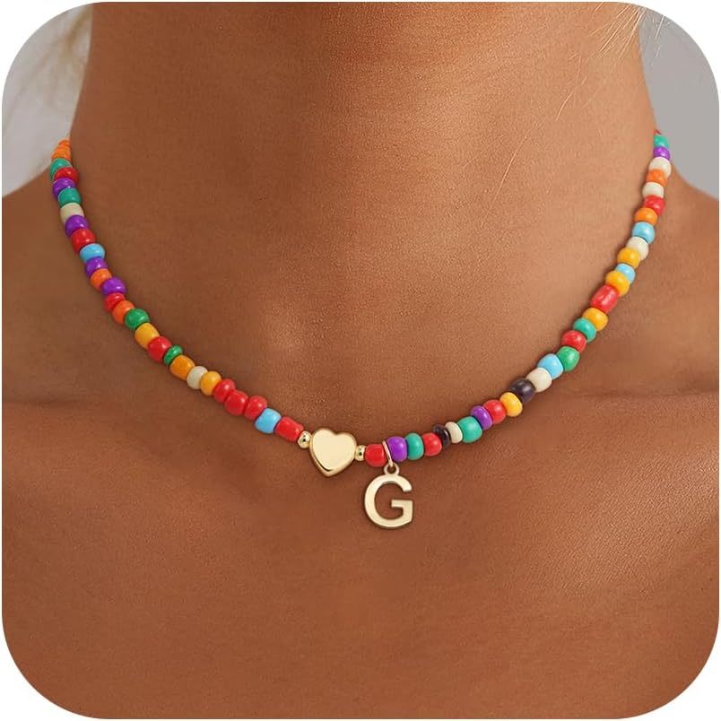Colorful Initial Necklaces for Girls Women Kids - Teen Girls Gifts Tre