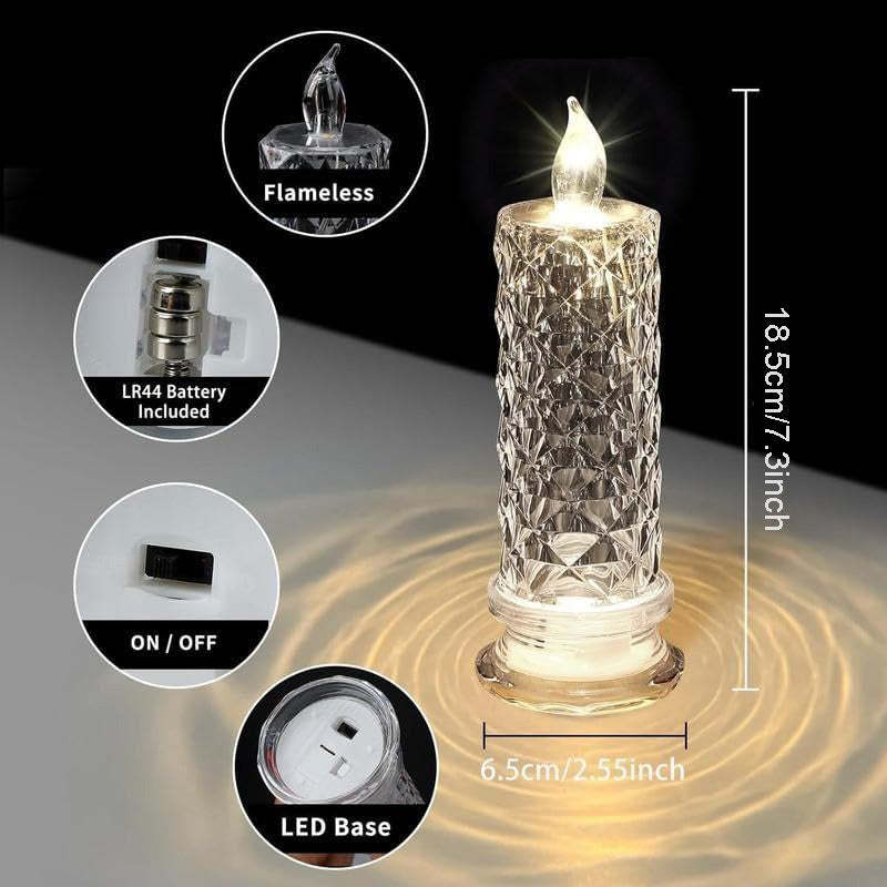 Rose Shadow LED Flameless Candle Lights