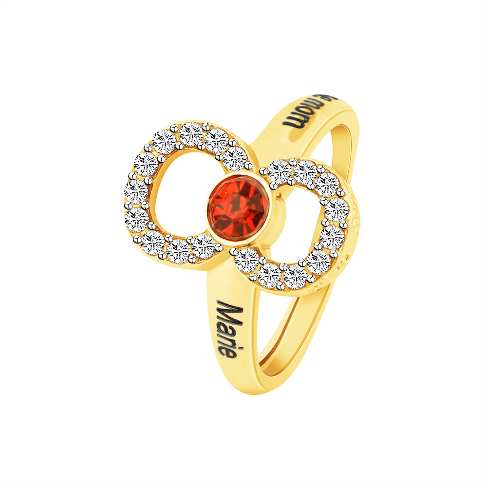 Mother's Day Gift Infinity Love Mom Symbol Ring-Engravingift
