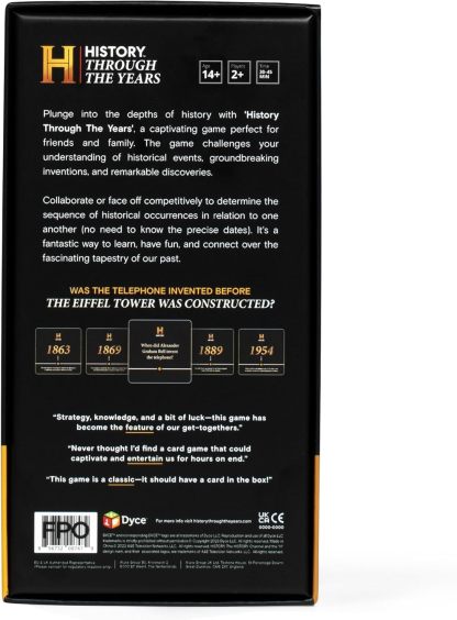 Christmas gift 👨‍👩‍👧‍👦HISTORY Channel: Through The Years - A Timeline Trivia Game for Teens & Adults! 🏆