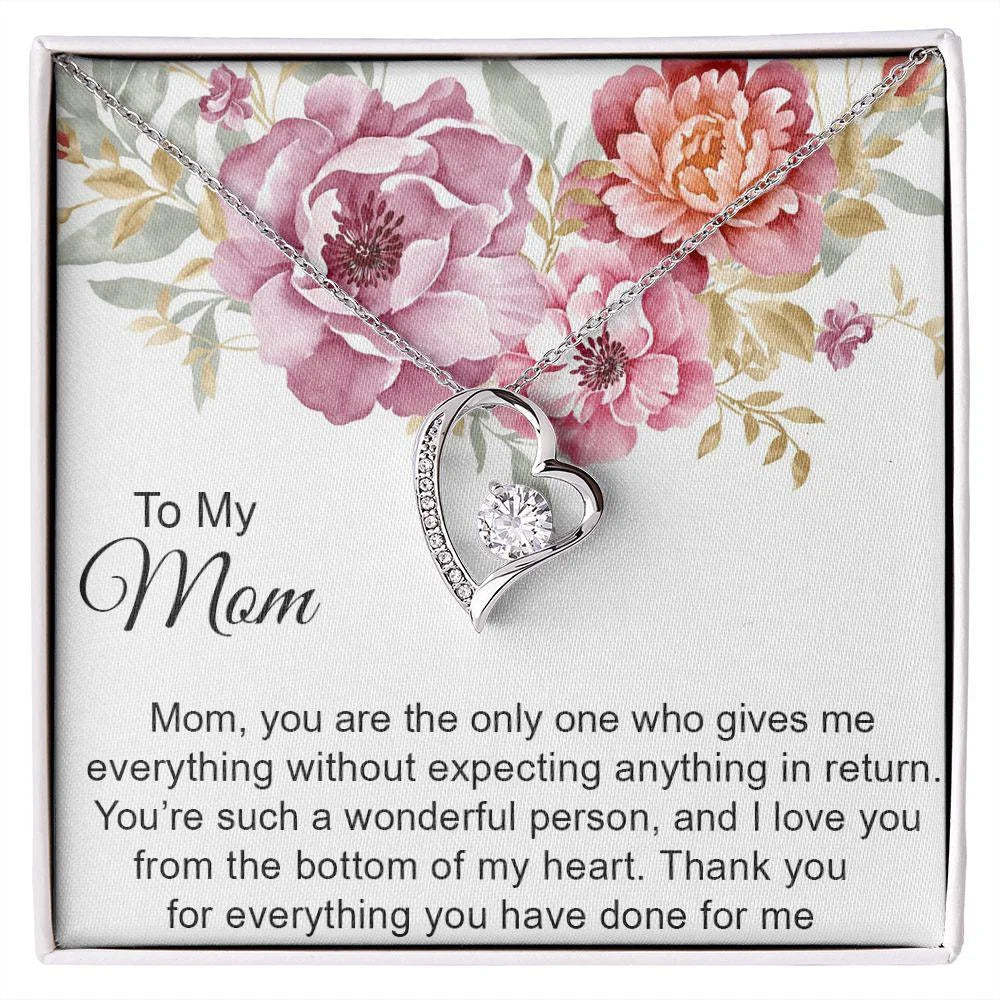 Mother's Day Gift To My Mom S925 Heart Necklace "I love you from the bottom of my heart" Emotional Gifts For Mother-Engravingift