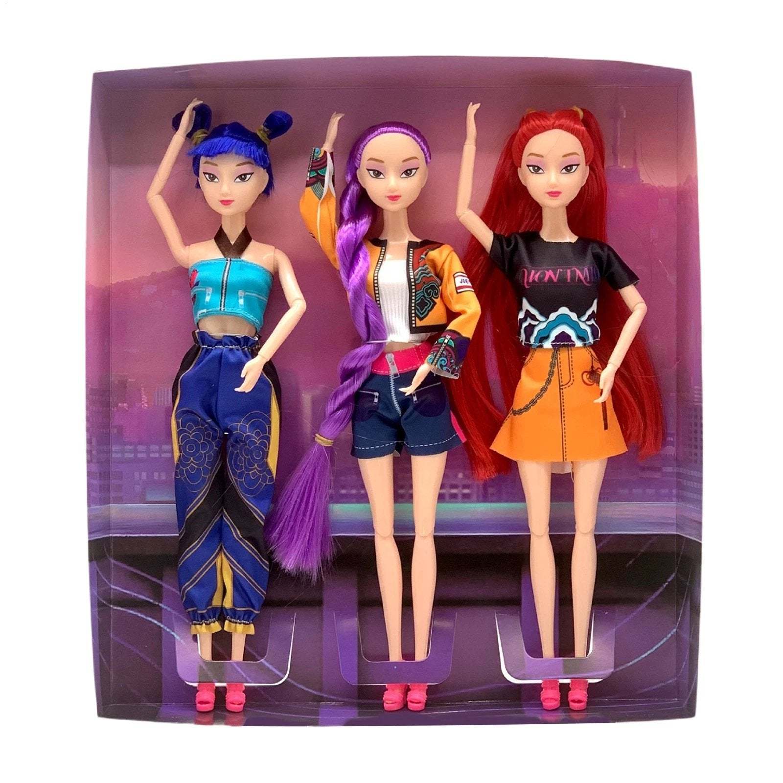 Christmas Gift Cosplay Kpop Demon Hunters Dolls Moveable Joint Collectible Figure 3 Pieces