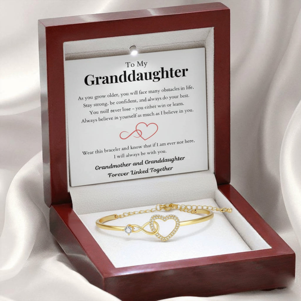 To My Granddaughter - Infinity Heart Bracelet