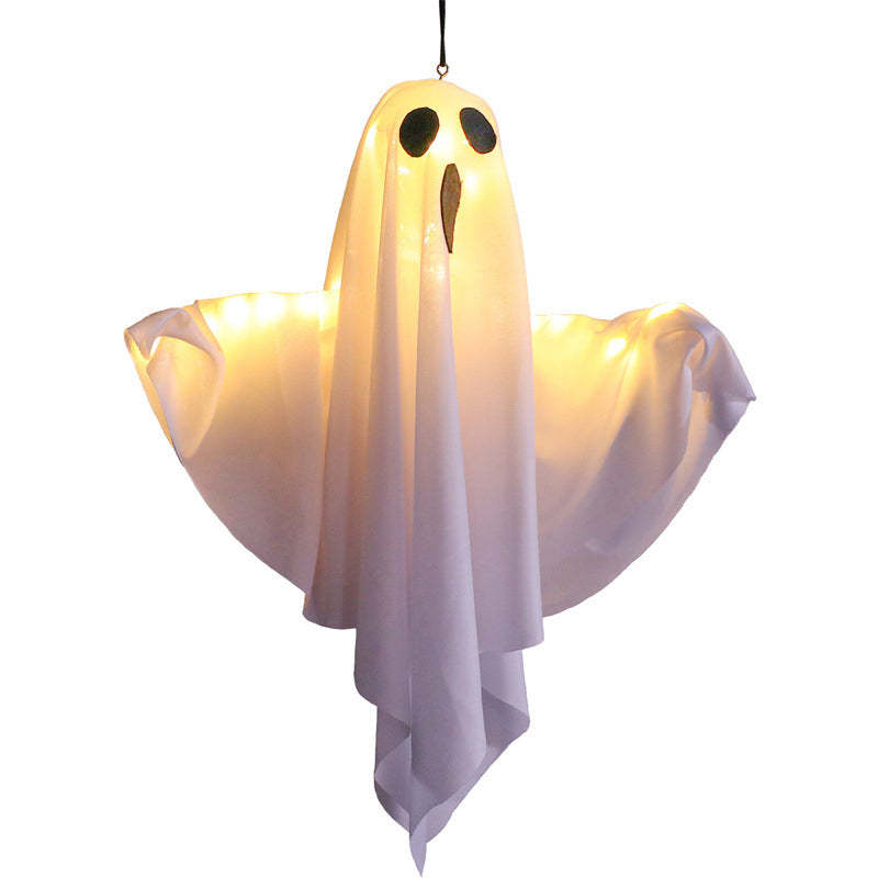 Glowing Halloween Ghost Chandelier with Weatherproof LED Lights