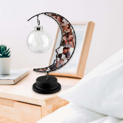 Valentine's Day Gift  Personalized 6 Photo Moon Lamp Romantic Night Light for Couple