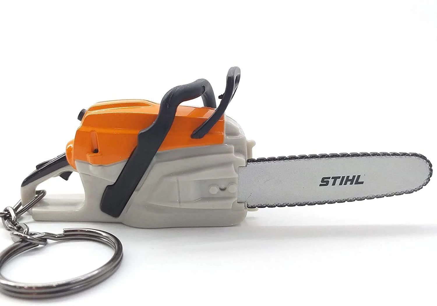 STIHL 0420 960 0003 Chainsaw Keyring with Realistic Battery Operated Sound Novelty