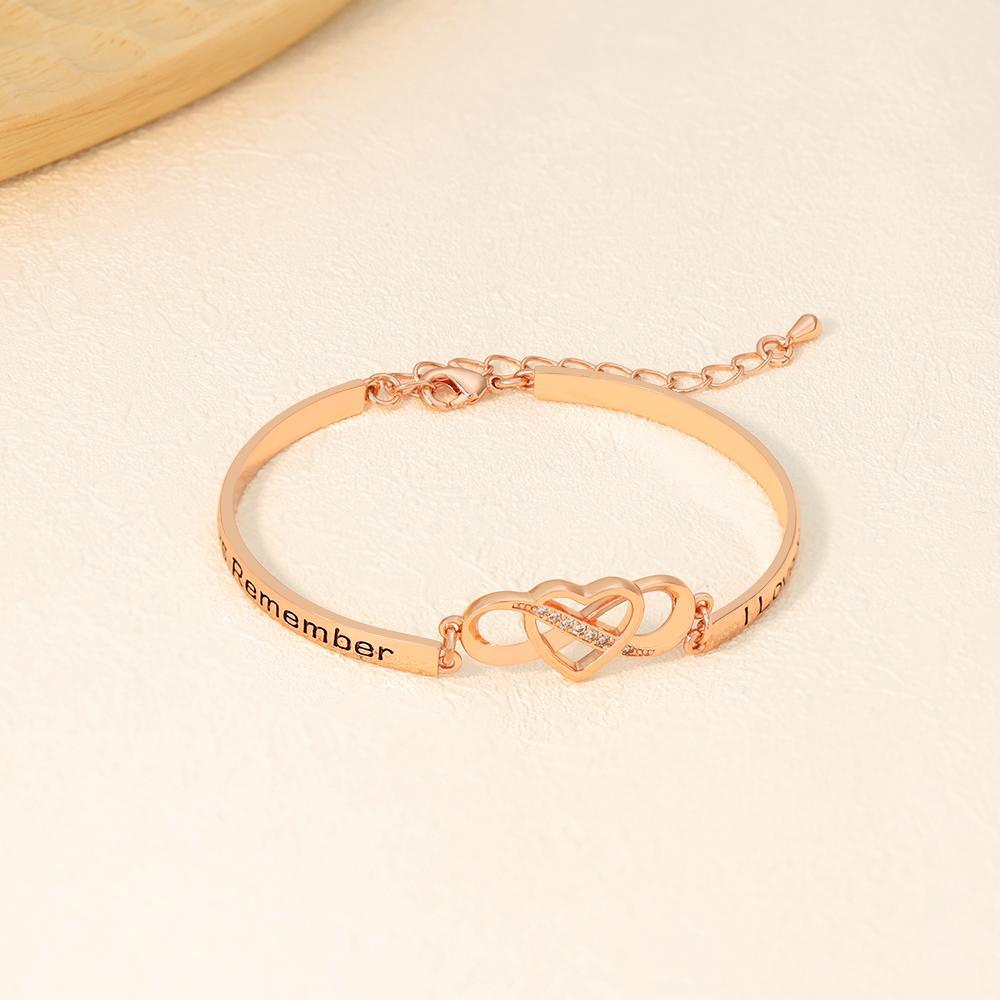Mother's Day Gift Infinite love bracelet for Mom-Crystal inlaid-Real stock-Engravingift