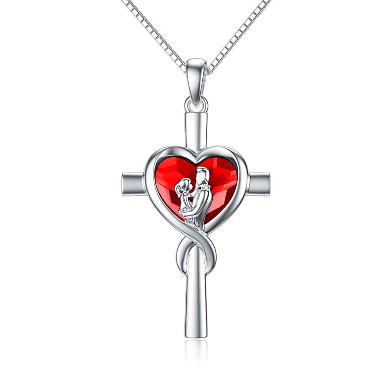 Father Daughter Heart Pendant Necklace from Dad Gift for Daughter