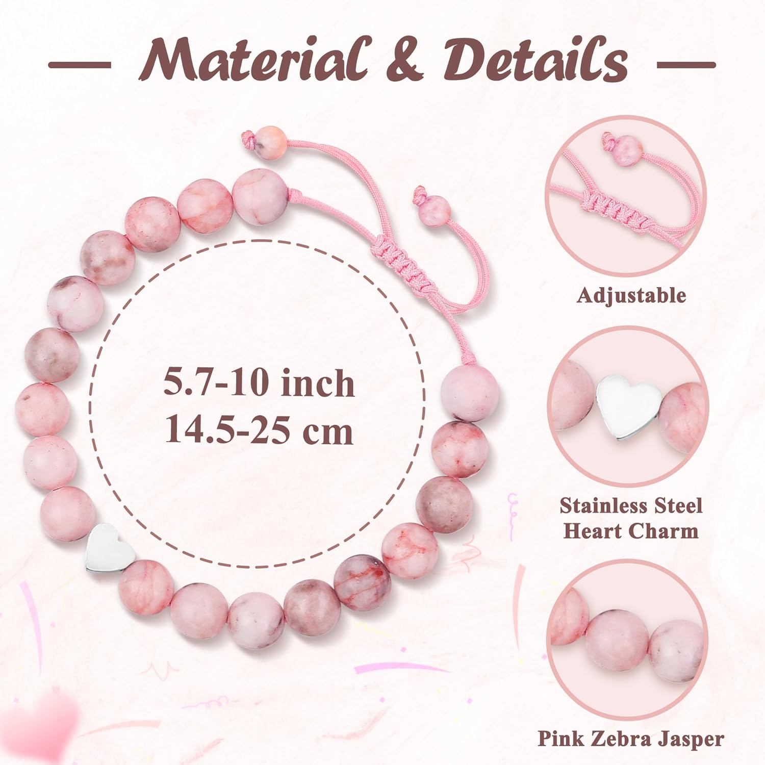 Sereney Birthday Gifts for Girls Beaded Bracelets as 1 3 4 5 6 7 8 9 10 11 12 13 15 16 Year Old