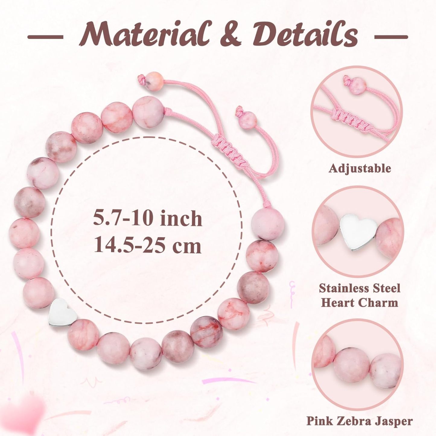 Sereney Birthday Gifts for Girls Beaded Bracelets as 1 3 4 5 6 7 8 9 10 11 12 13 15 16 Year Old