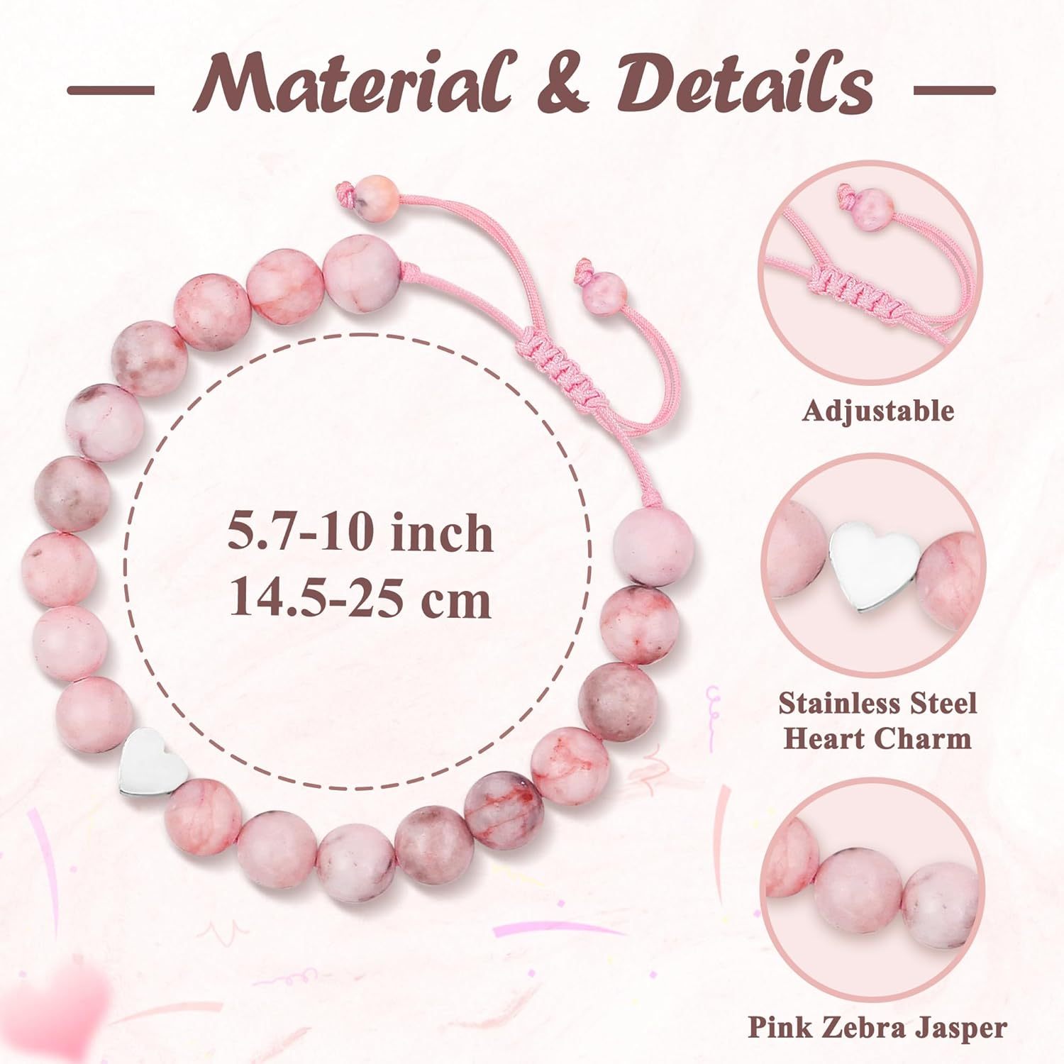 Sereney Birthday Gifts for Girls Beaded Bracelets as 1 3 4 5 6 7 8 9 10 11 12 13 15 16 Year Old