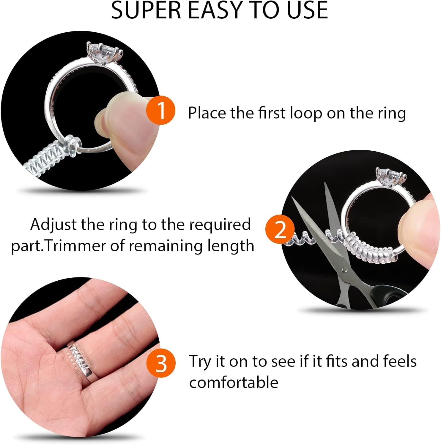 Ring Sizers for Loose Rings, Ring Size Adjuster Spacers or Tightener, Invisible Guards