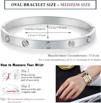 18K Gold-plated Bracelets for Women Friendship Love Bangle Bracelets