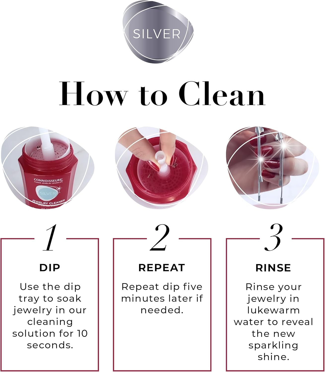 Premium Edition Jewelry Cleaner, Value Size 9.6oz - Pick from Fine, Silver or Delicate Jewelry Cleaner