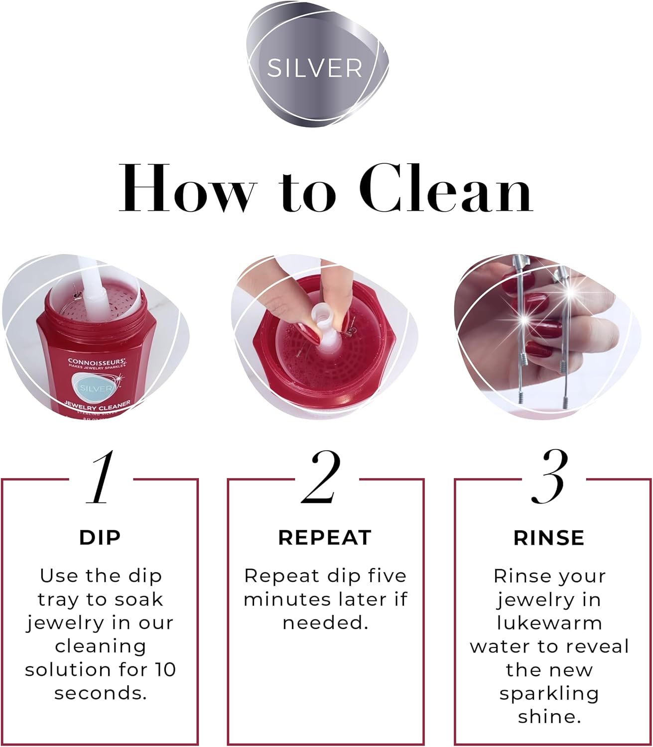 Premium Edition Jewelry Cleaner, Value Size 9.6oz - Pick from Fine, Silver or Delicate Jewelry Cleaner