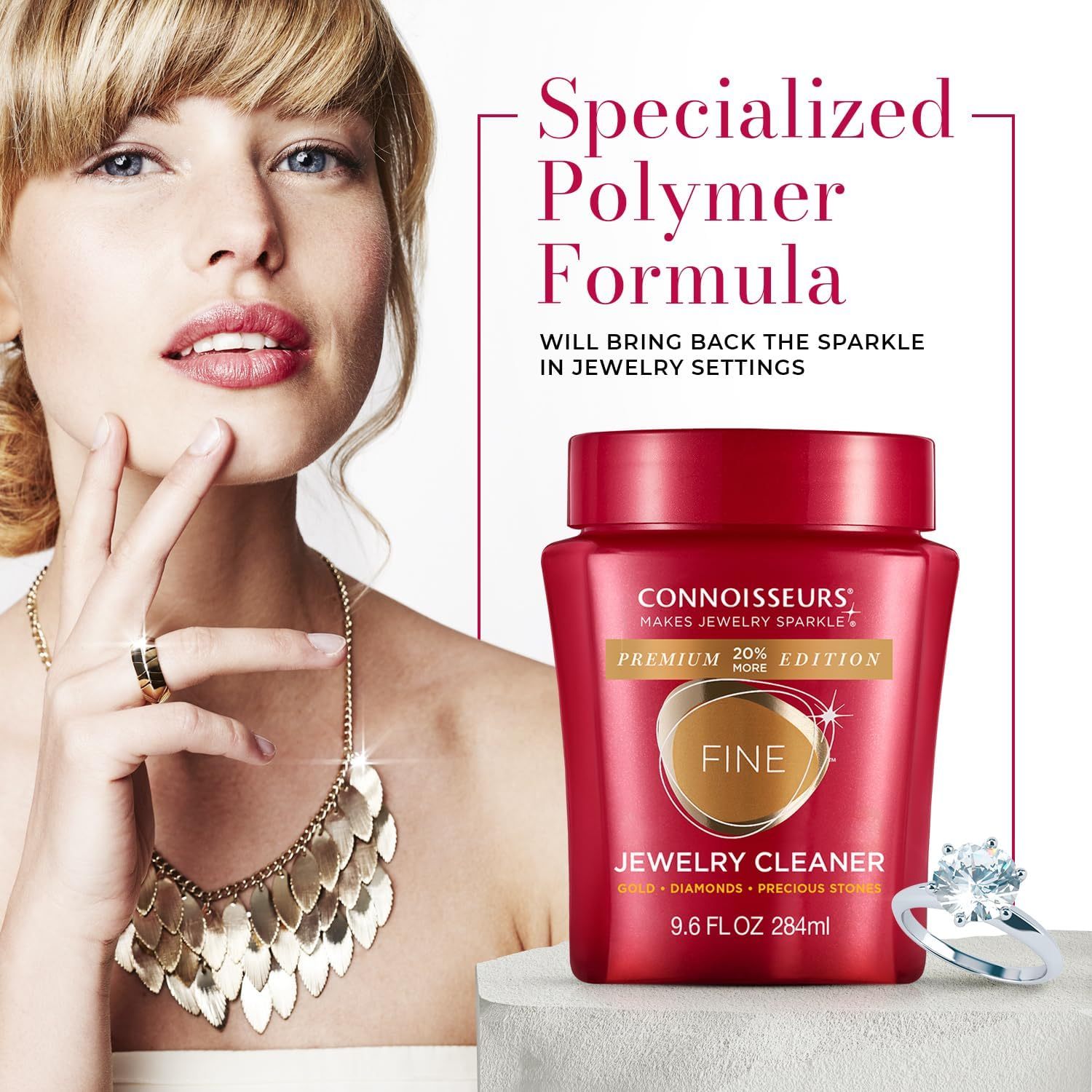 Premium Edition Jewelry Cleaner, Value Size 9.6oz - Pick from Fine, Silver or Delicate Jewelry Cleaner