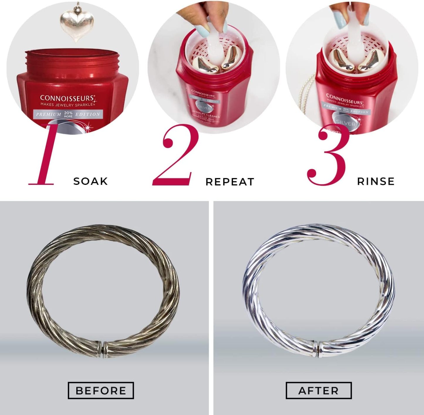 Premium Edition Jewelry Cleaner, Value Size 9.6oz - Pick from Fine, Silver or Delicate Jewelry Cleaner