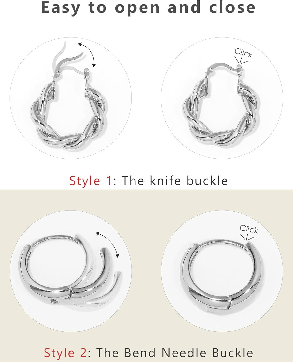 Adoyi 9 Pairs Gold Hoop Earrings Set for Womens Twisted Huggie Hoops Earrings 14K 18K Gold Plated for Girls Valentines Mother's Day Birthday Gifts Lightweight