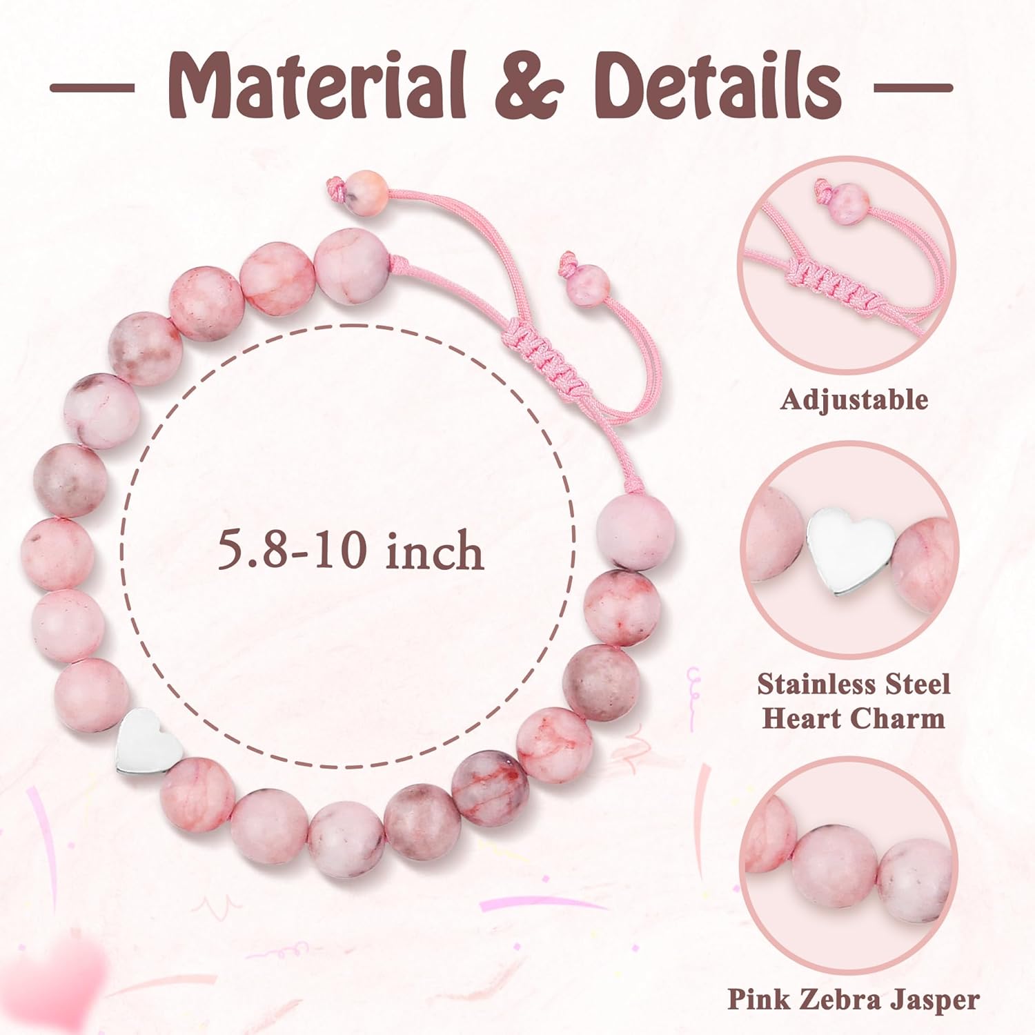 Sereney Birthday Gifts for Girls Beaded Bracelets as 1 3 4 5 6 7 8 9 10 11 12 13 15 16 Year Old