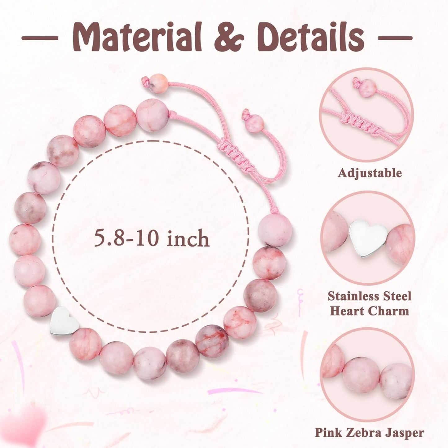 Sereney Birthday Gifts for Girls Beaded Bracelets as 1 3 4 5 6 7 8 9 10 11 12 13 15 16 Year Old