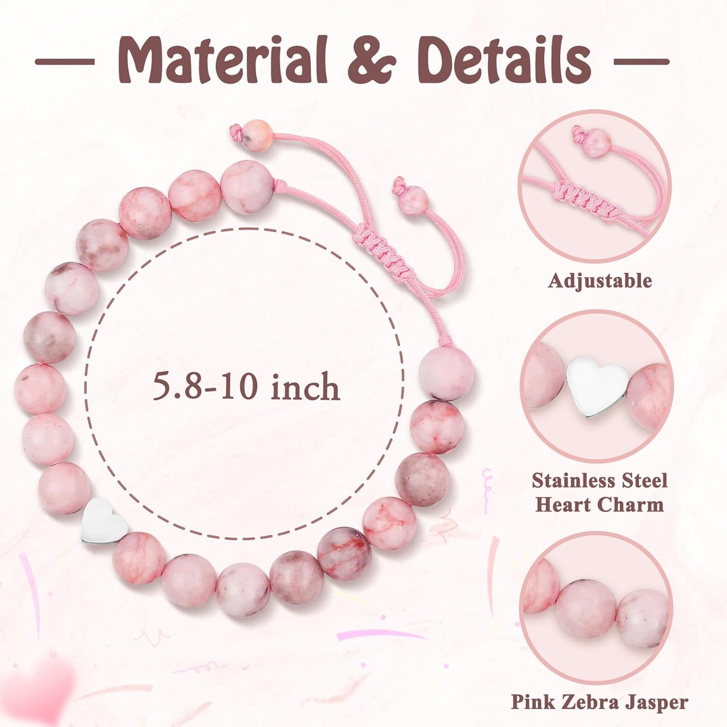 Sereney Birthday Gifts for Girls Beaded Bracelets as 1 3 4 5 6 7 8 9 10 11 12 13 15 16 Year Old