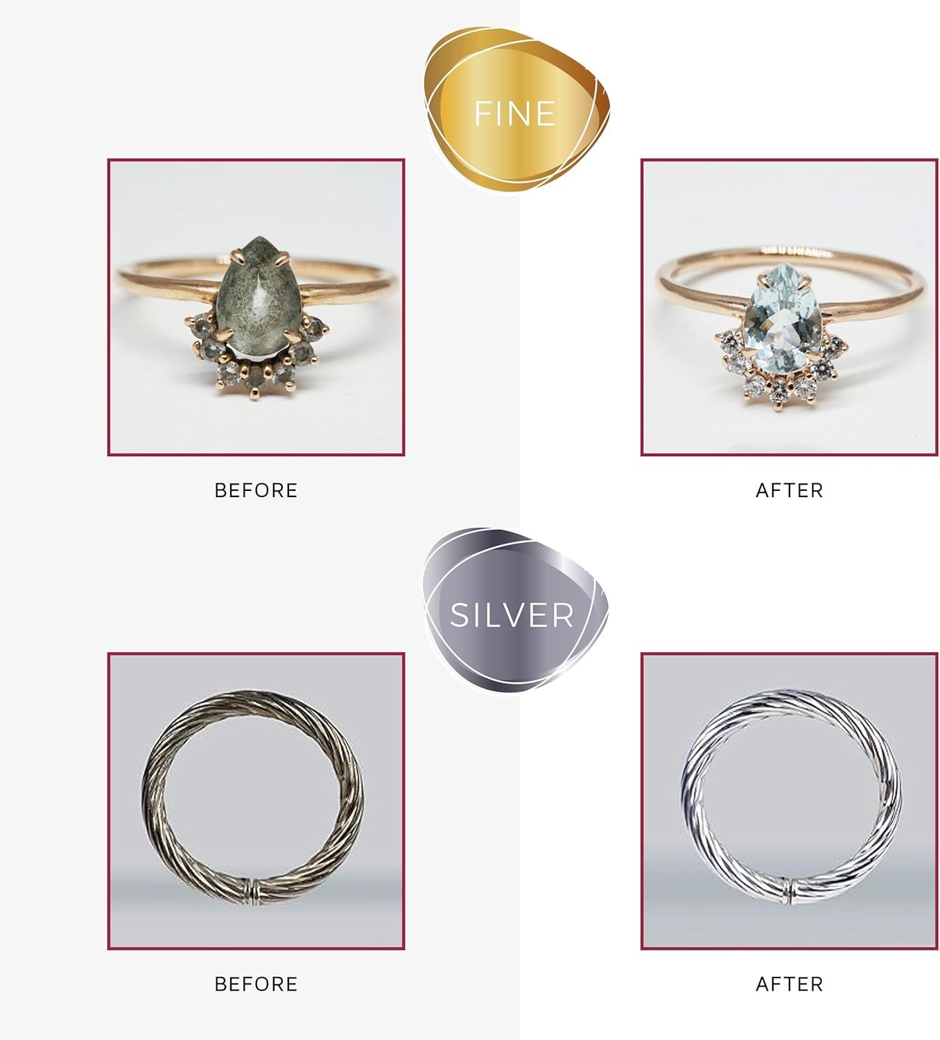 Premium Edition Jewelry Cleaner, Value Size 9.6oz - Pick from Fine, Silver or Delicate Jewelry Cleaner