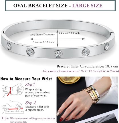 18K Gold-plated Bracelets for Women Friendship Love Bangle Bracelets