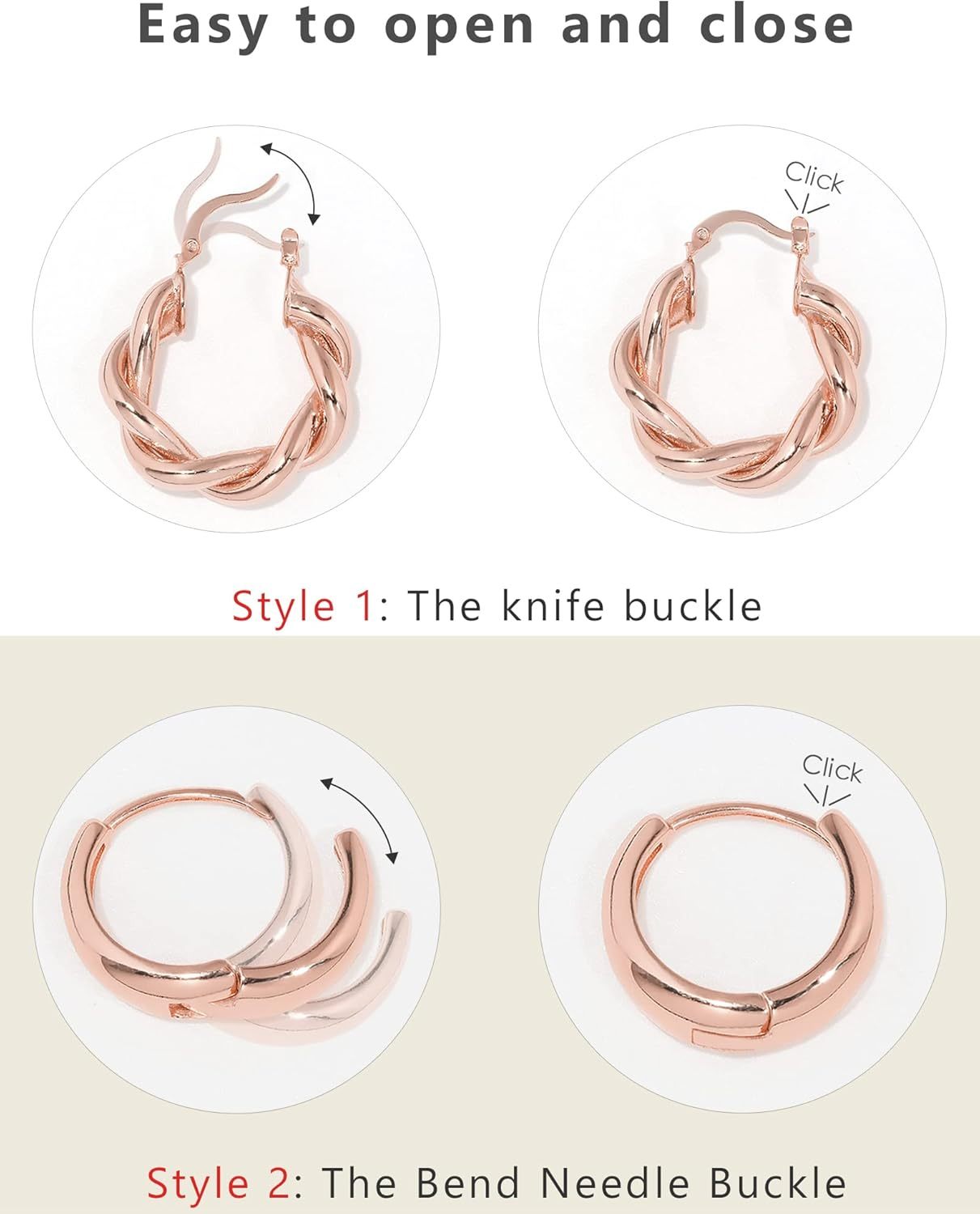 Adoyi 9 Pairs Gold Hoop Earrings Set for Womens Twisted Huggie Hoops Earrings 14K 18K Gold Plated for Girls Valentines Mother's Day Birthday Gifts Lightweight