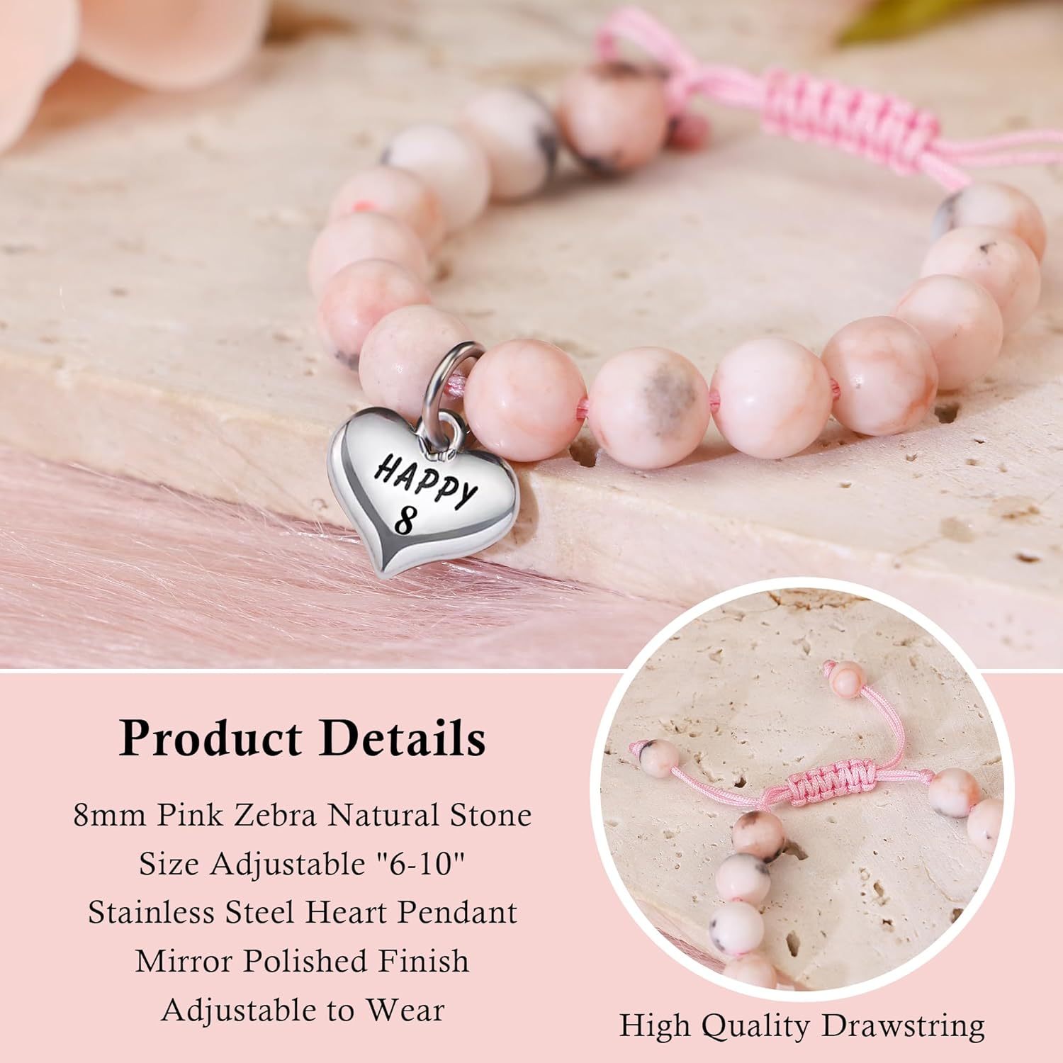 Sereney Birthday Gifts for Girls Beaded Bracelets as 1 3 4 5 6 7 8 9 10 11 12 13 15 16 Year Old