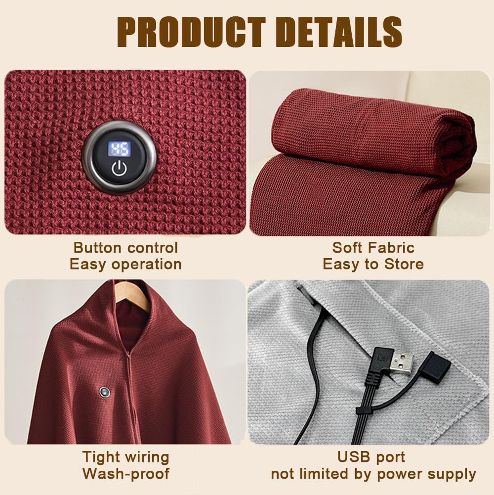 Best Winter Gifts Portable Heated Shawl