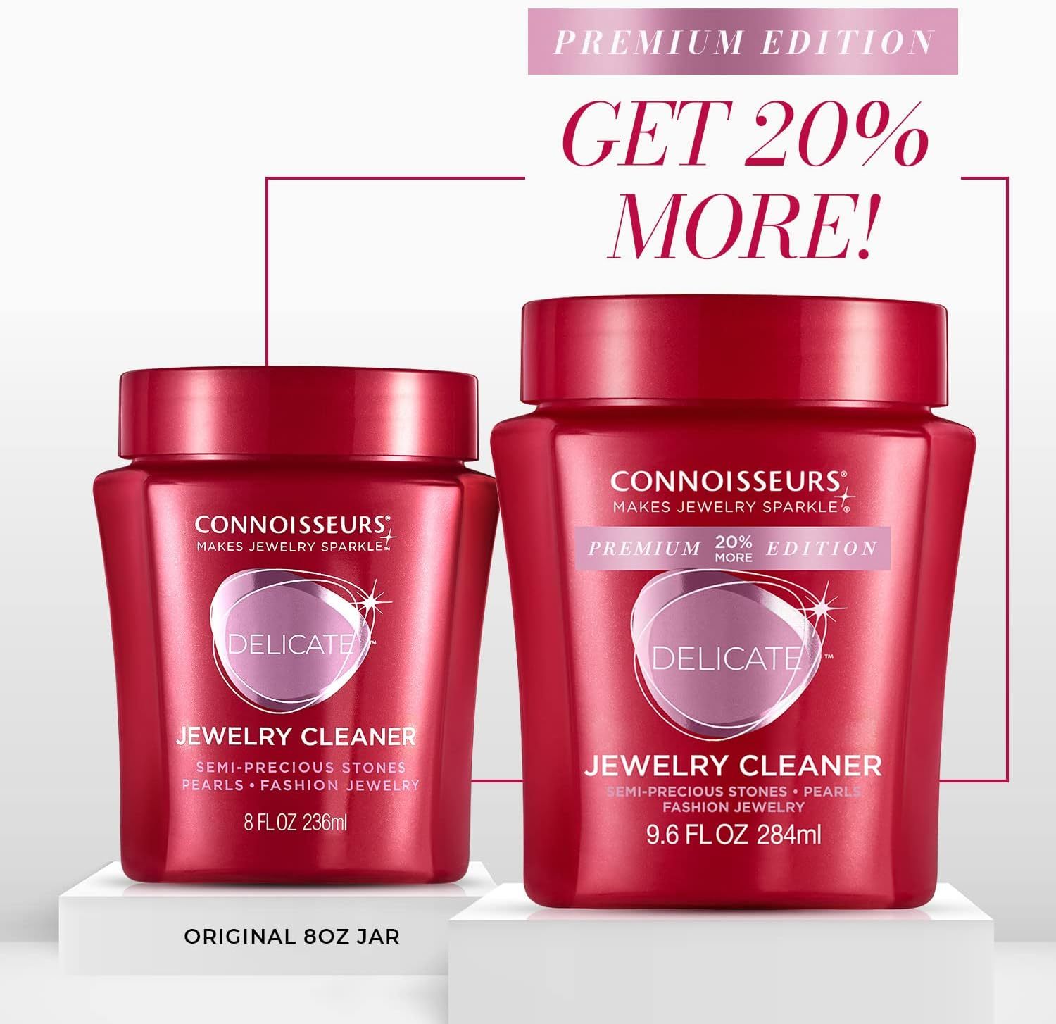 Premium Edition Jewelry Cleaner, Value Size 9.6oz - Pick from Fine, Silver or Delicate Jewelry Cleaner