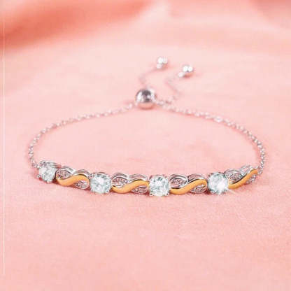 Mother's Day Gift Custom Infinity Bracelet with Birthstones Personalized Family Bracelet