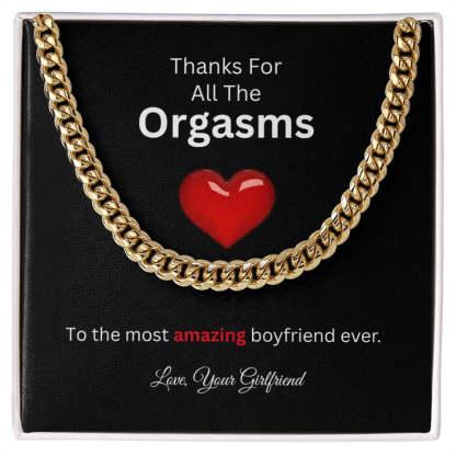 Valentines Day Gifts for himTo The Most Amazing Boyfriend Thanks For All The Cuban Chain Necklace