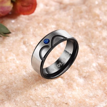 Mother's Day Gift  Customized Couple Ring Engrave Love Message Matching Rings Gift for Couple Friends BBF-Engravingift