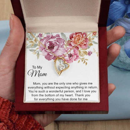 Mother's Day Gift To My Mom S925 Heart Necklace "I love you from the bottom of my heart" Emotional Gifts For Mother-Engravingift