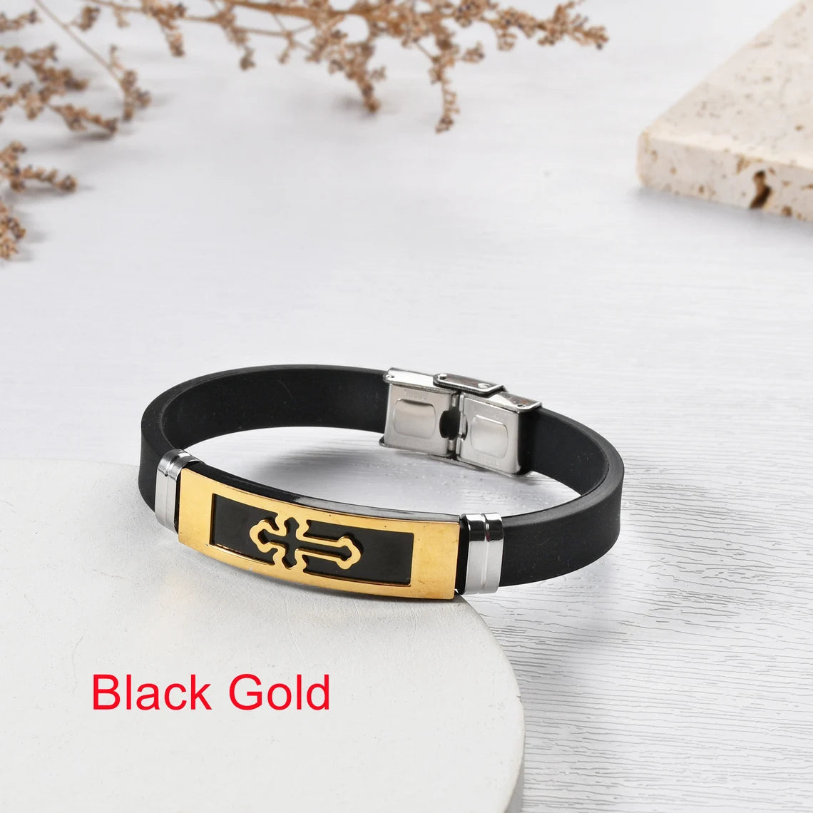 Christmas Gift To My Grandson Cross Leather Bracelet "Pray Through It" Christmas Gifts for Grandson-Engravingift