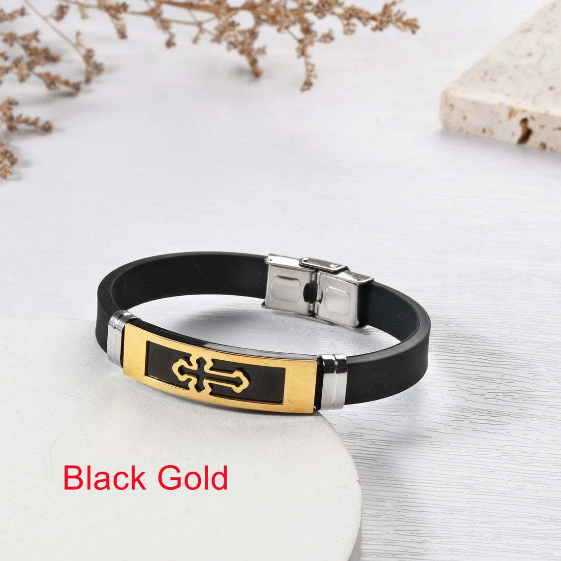 Christmas Gift To My Grandson Cross Leather Bracelet "Pray Through It" Christmas Gifts for Grandson-Engravingift