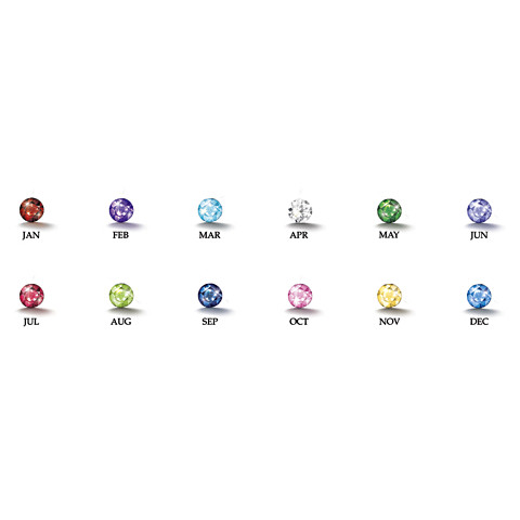 Granddaughter Name-Engraved Birthstone And Diamond Necklace