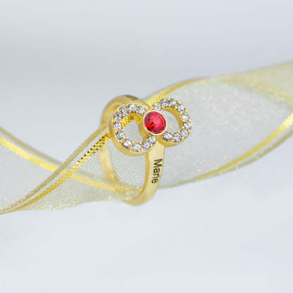 Mother's Day Gift Infinity Love Mom Symbol Ring-Engravingift