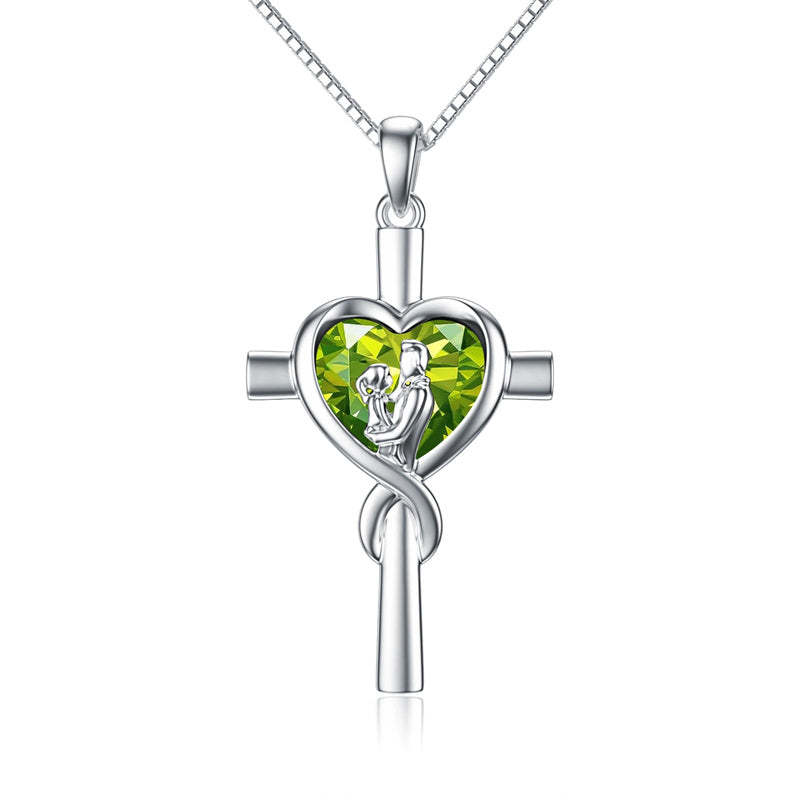 Father Daughter Heart Pendant Necklace from Dad Gift for Daughter