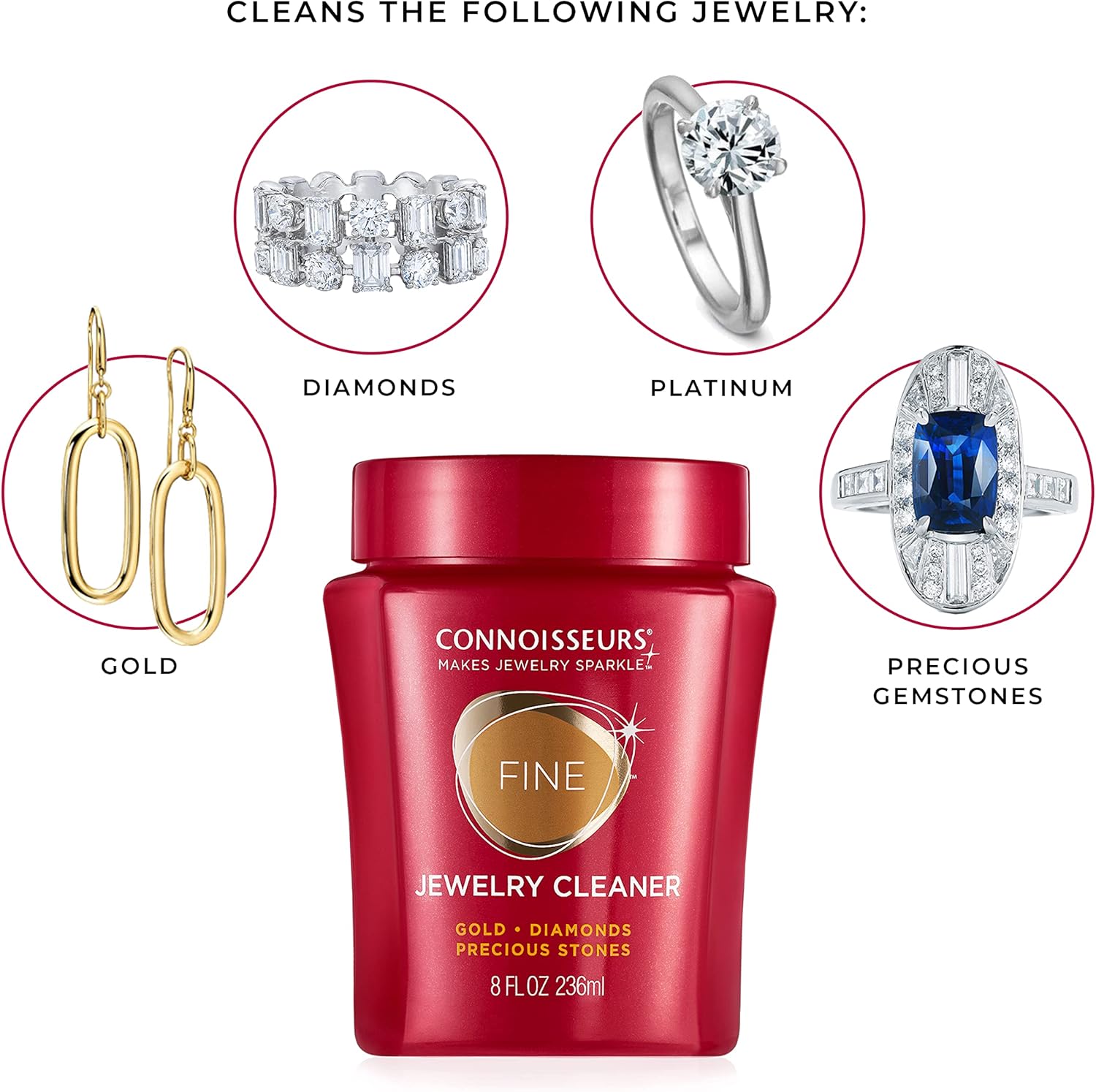 Premium Edition Jewelry Cleaner, Value Size 9.6oz - Pick from Fine, Silver or Delicate Jewelry Cleaner