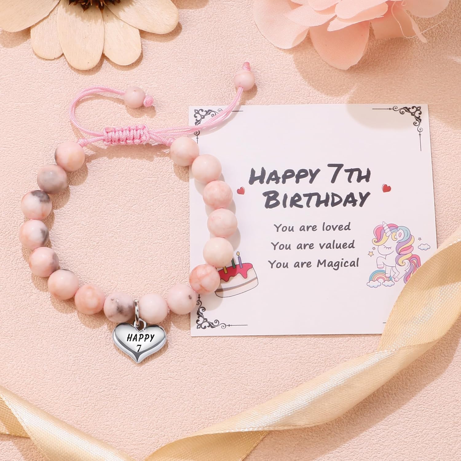 Sereney Birthday Gifts for Girls Beaded Bracelets as 1 3 4 5 6 7 8 9 10 11 12 13 15 16 Year Old