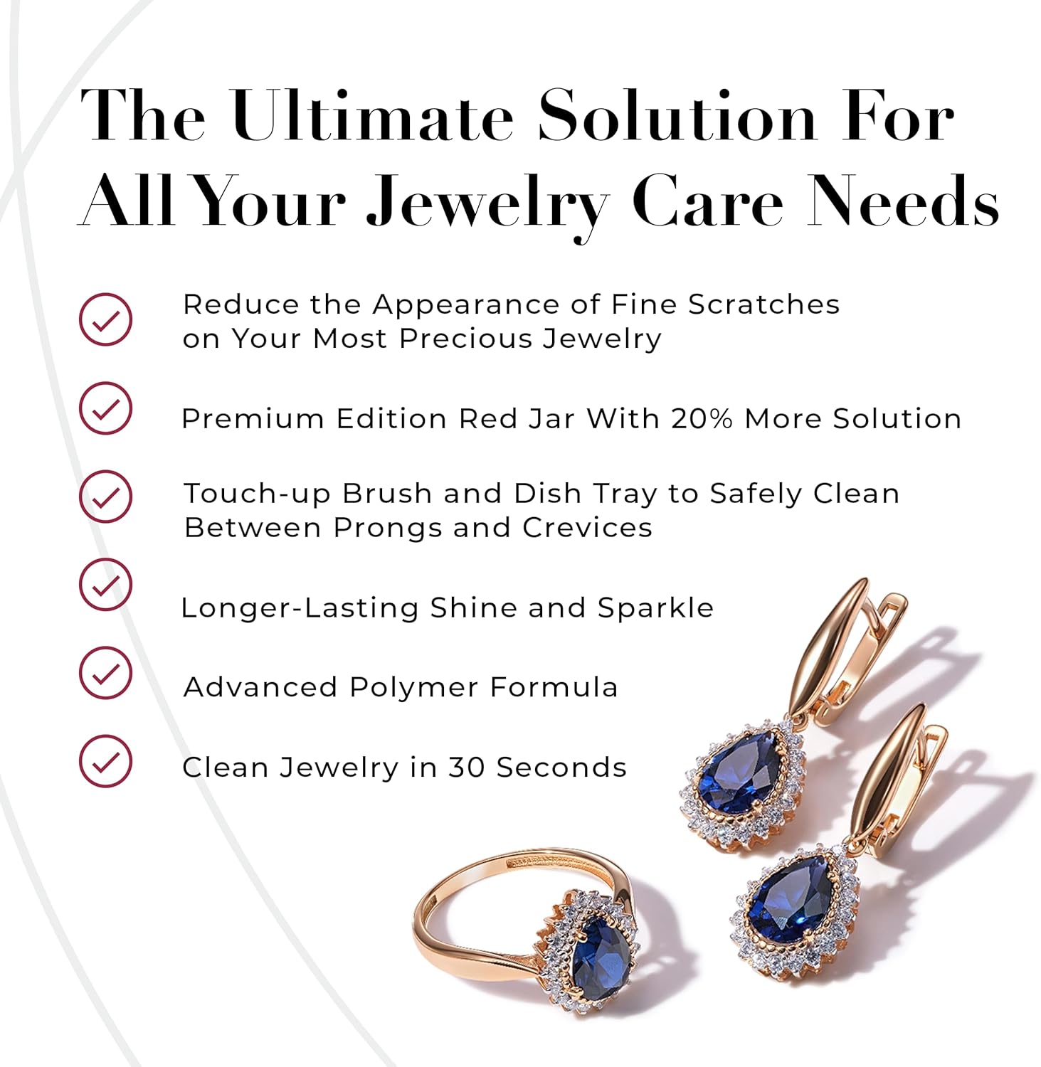 Premium Edition Jewelry Cleaner, Value Size 9.6oz - Pick from Fine, Silver or Delicate Jewelry Cleaner