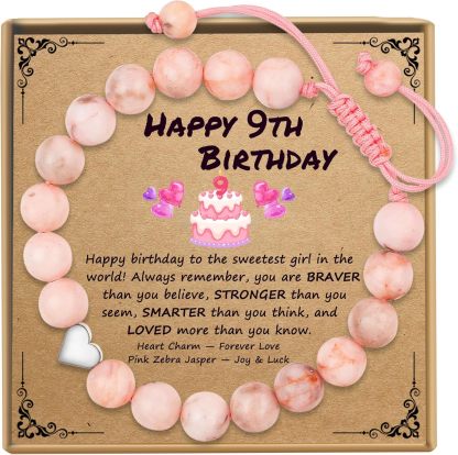 Sereney Birthday Gifts for Girls Beaded Bracelets as 1 3 4 5 6 7 8 9 10 11 12 13 15 16 Year Old