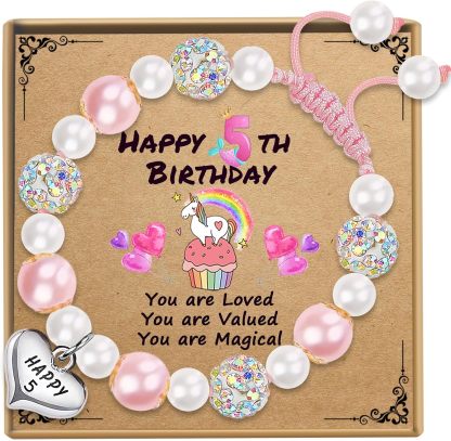 Sereney Birthday Gifts for Girls Beaded Bracelets as 1 3 4 5 6 7 8 9 10 11 12 13 15 16 Year Old