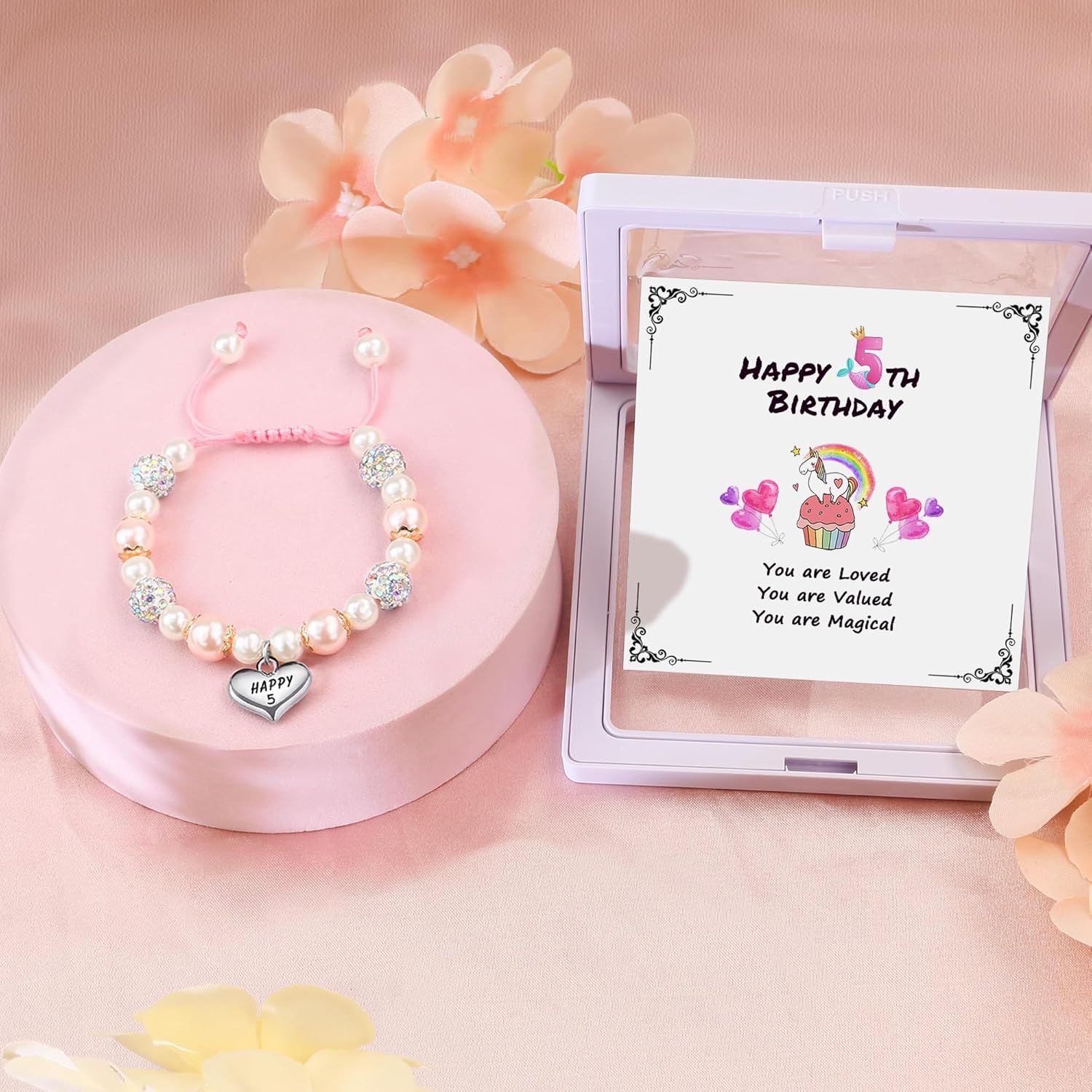 Sereney Birthday Gifts for Girls Beaded Bracelets as 1 3 4 5 6 7 8 9 10 11 12 13 15 16 Year Old