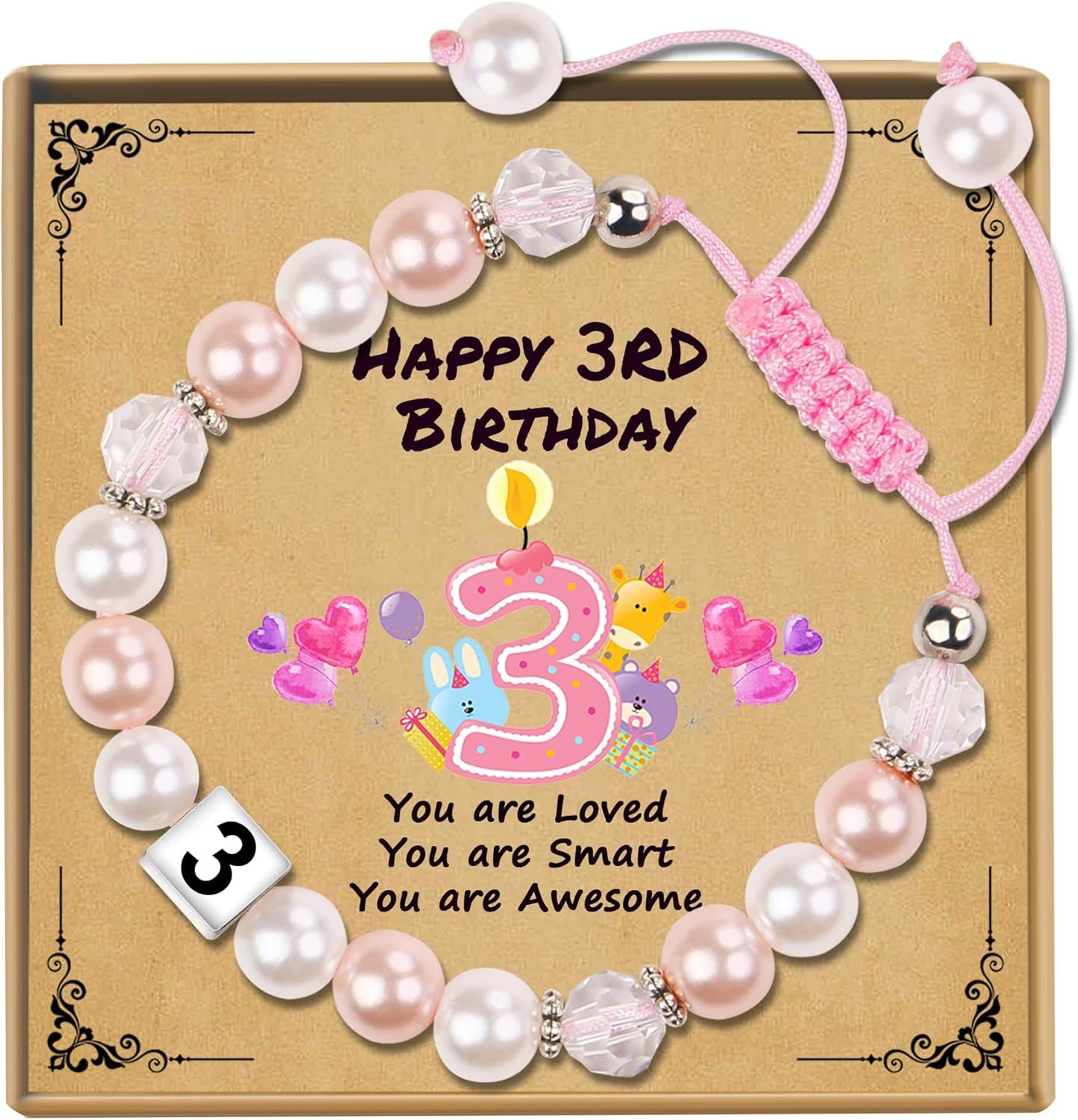 Sereney Birthday Gifts for Girls Beaded Bracelets as 1 3 4 5 6 7 8 9 10 11 12 13 15 16 Year Old